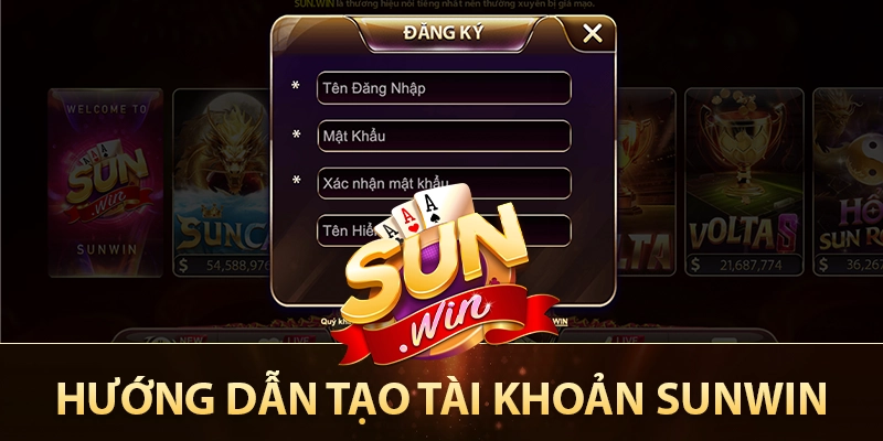 Hướng dẫn tạo tài khoản Sunwin