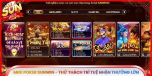Mini Poker Sunwin - Thử Thách Trí Tuệ Nhận Thưởng Lớn