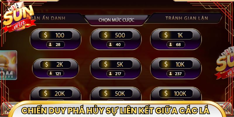 Chiến duy phá hủy sự liên kết giữa các lá bài của đối phương